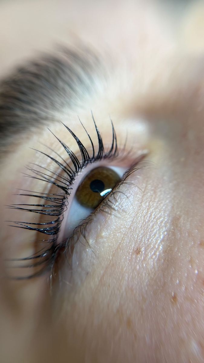 Lashlift, Nahaufnahme der Wimpern